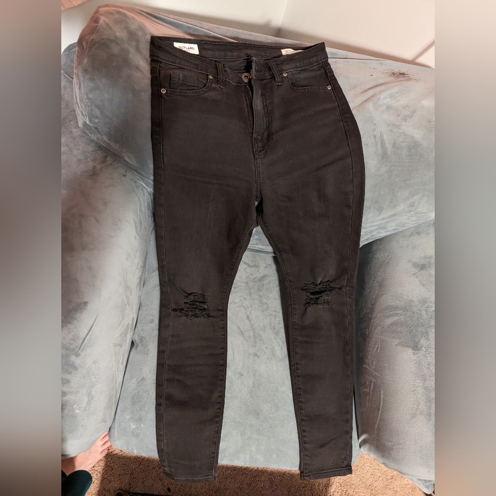 Outland womens distressed denim